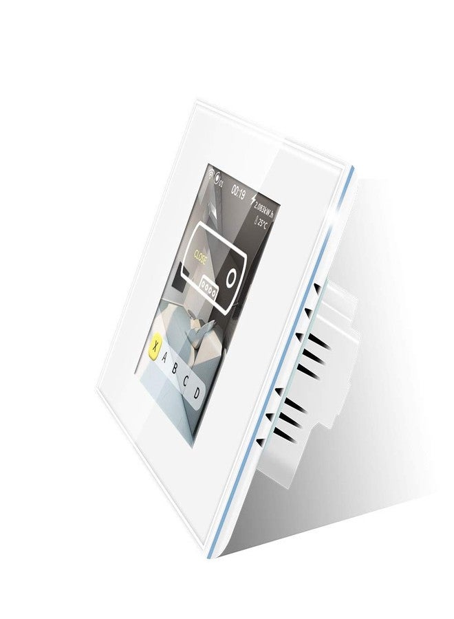 Protium Intelligent Color LCD Touch Smart Geyser Switch 16A max (Not suitable for AC) Smart Living app, Compatible with Alexa, Google Home (White) - Image 1